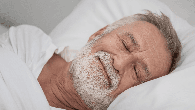 man sleeping peacefully